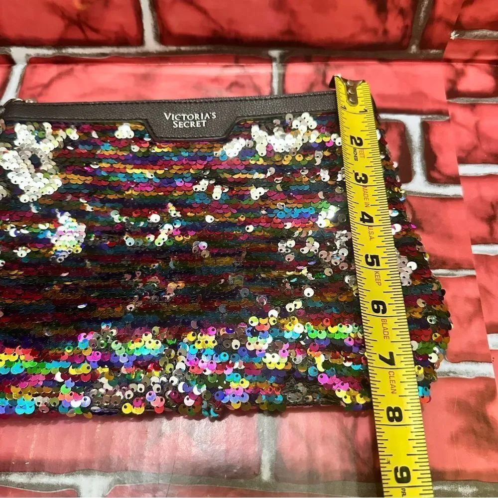 Victoria’s Secret Rainbow Sequin Makeup Bag